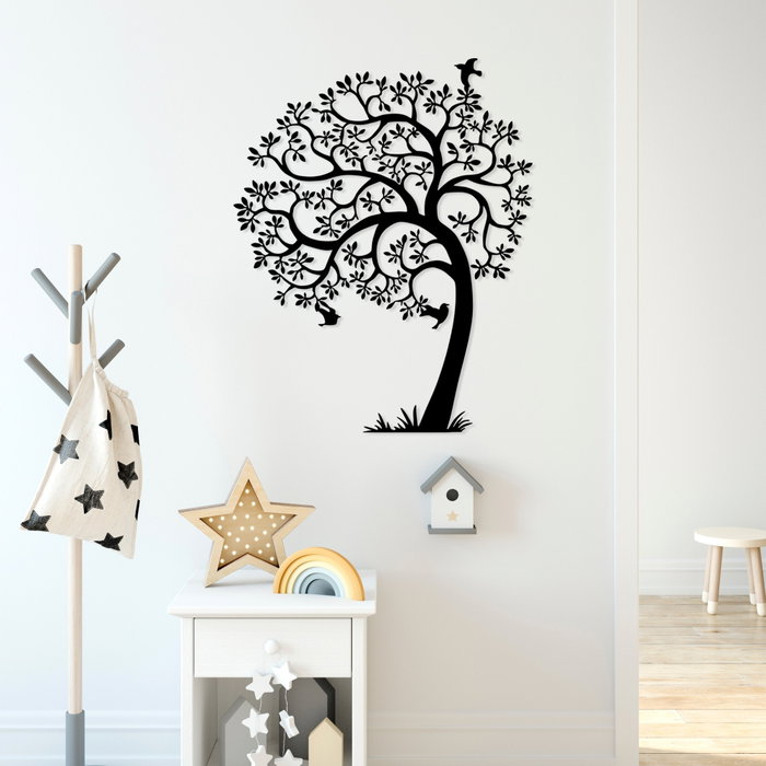 Wallity Lonely Tree Escultura de Pared Negra